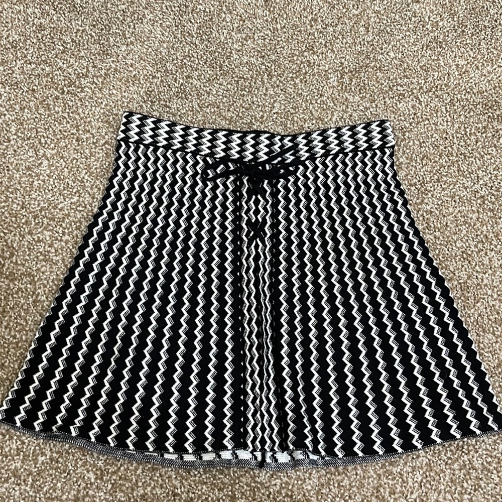 Chevron Print Knit Candies Skater Skirt